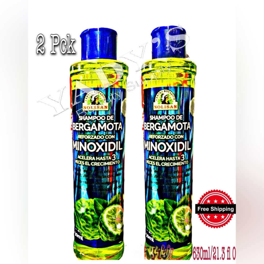 Minoxidil 5% Shampoo for Hair Regrowth, Reactivates Hair Follicles, 630 ml, 2PCK